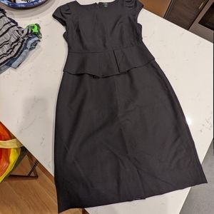J Crew Black Wool Work Dress Size 8
